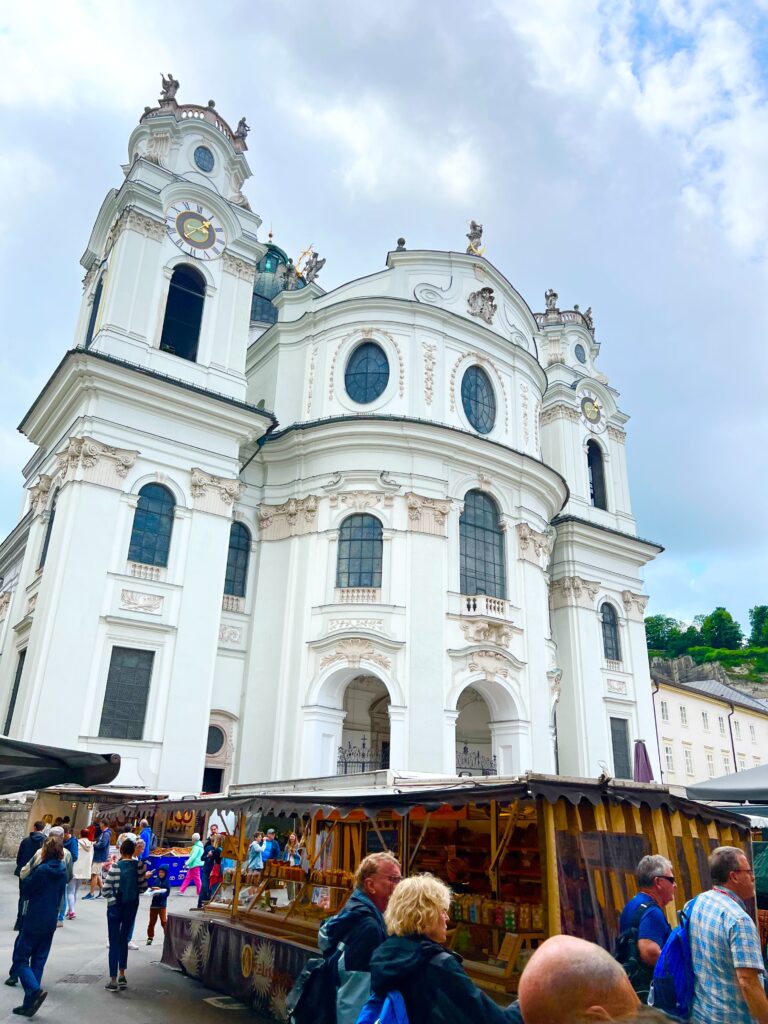 Strolling through old town of Salzburg