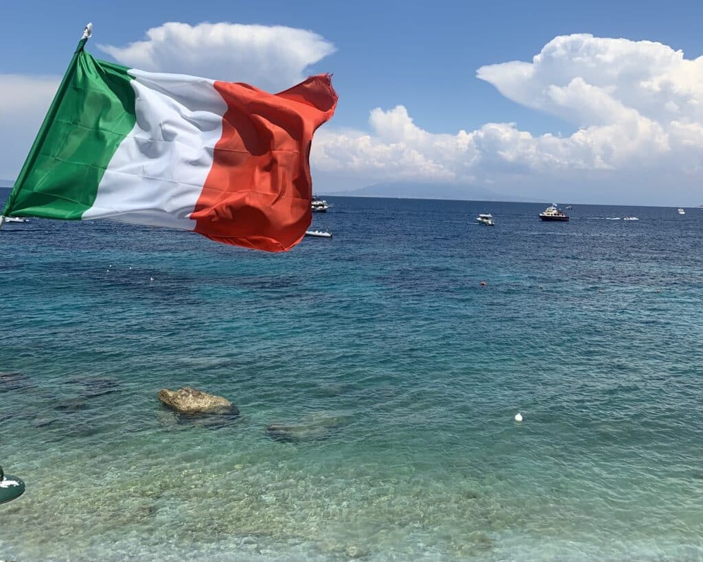 Italy Flag in Capri