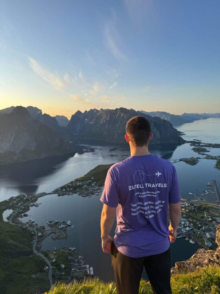 Reinebringen - Dylan | Zutell Travels Dylan looking over Reine