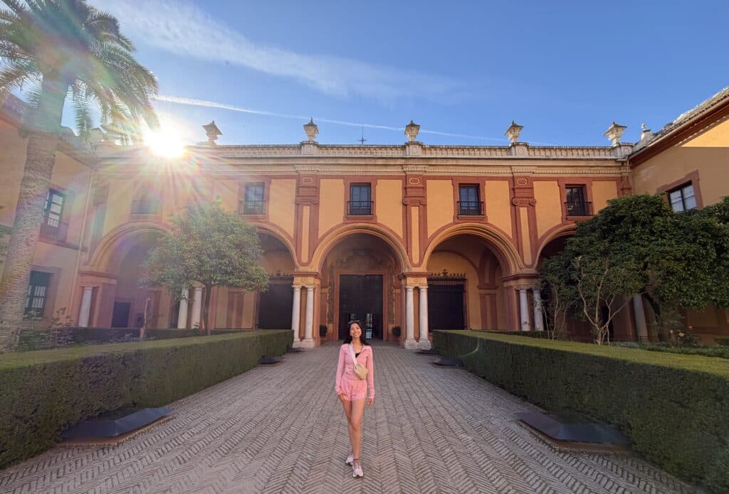 Maddy in front of Royal Alcázar