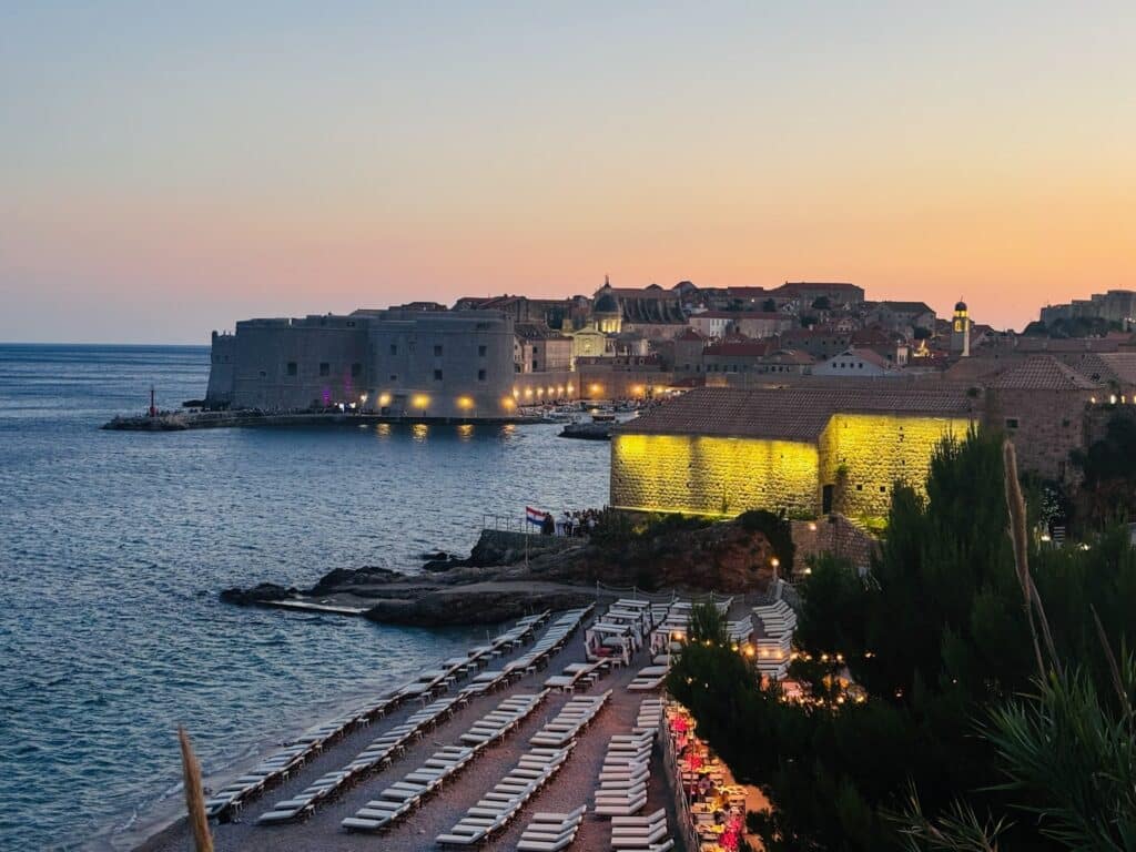 Banje Beach at Night