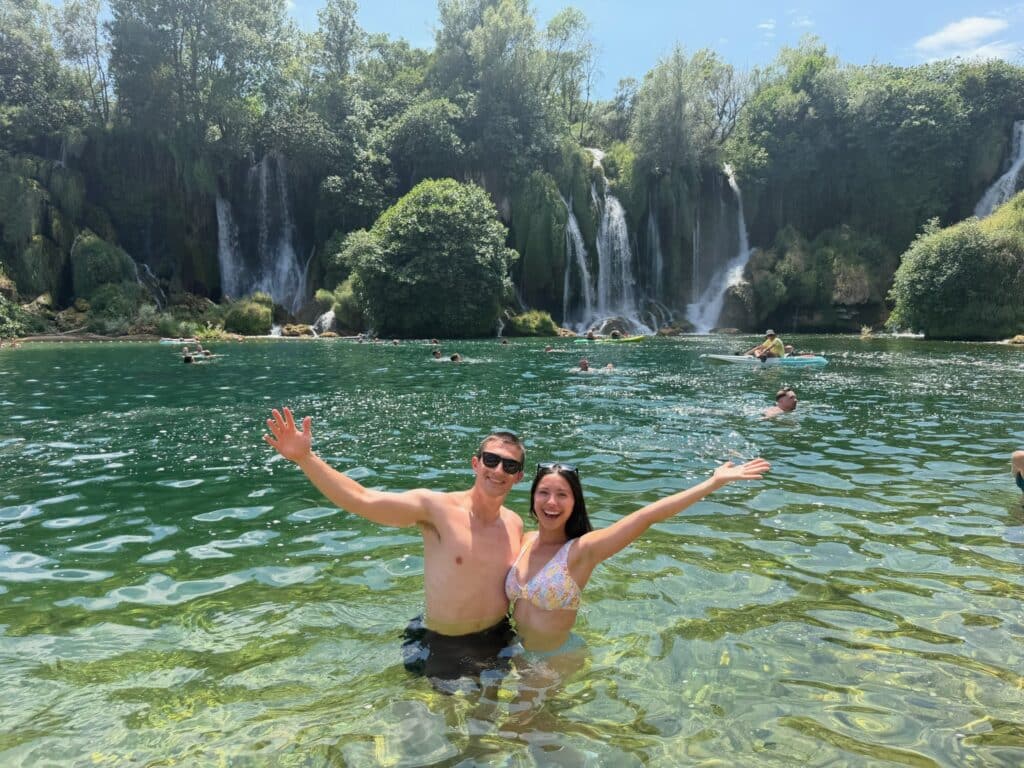 Kravica falls with Maddy