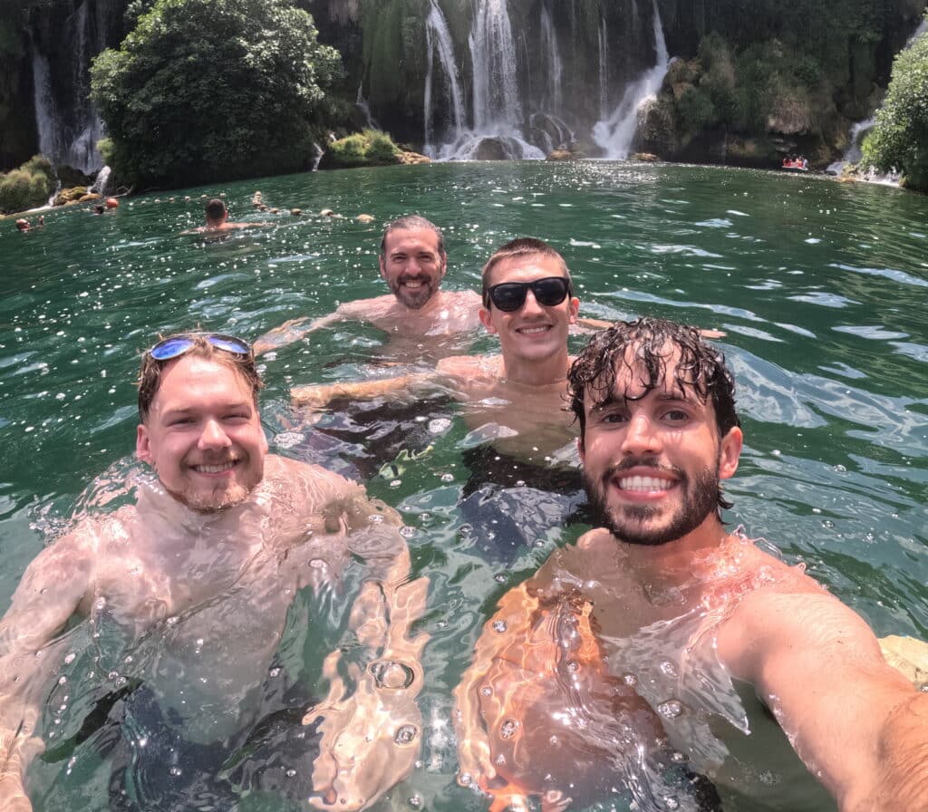 Swimming in Kravica Falls