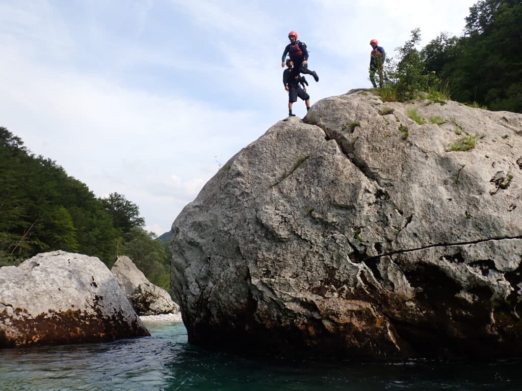 Cliff Jumping in Soca River